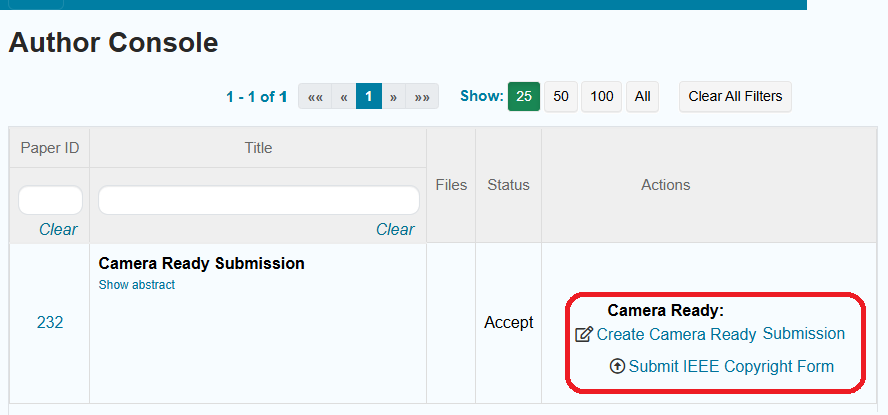 Camera-Ready Submission